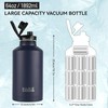 HASLE OUTFITTERS Half Gallon Insulated Water Bottles 64 oz, Stainless