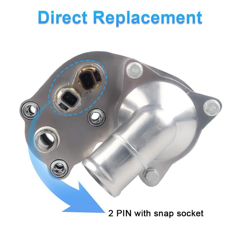 Upgraded Aluminum Thermostat Housing Assembly Compatible with 2001-2005 Ford Explorer,