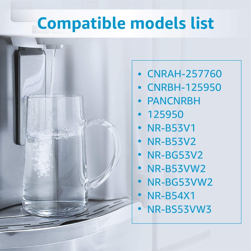 Aquacrest 257760 Replacement Fridge Water Filter Compatible with Panasonic CNRAH