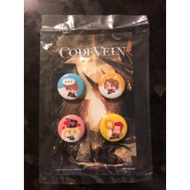 Bandai Sealed Set Of 4 Code Vein Collectible Promo Anime Pins Exclusive Edition Bandai