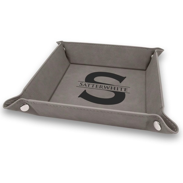 Krazy Case Engraved Genuine PU Leather Valet Tray for Men