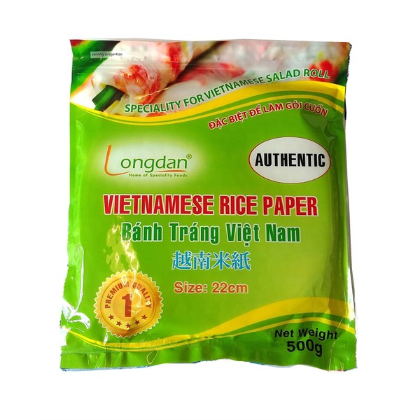 Round Vietnamese Extra Thin Rice Paper 22cm 500g Spring Salad Summer Roll Wrapper Banh Trang Edible Food Cook Prepare Party