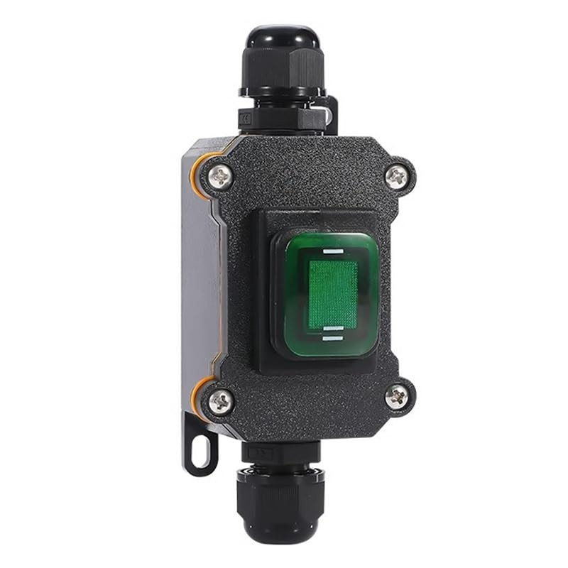 Meskliu Waterproof Inline Cord Switch,DPST AC 20A-125V,16A-250V Outdoor Start Stop