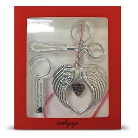 ooohyeyo Keychain Angel Wings- Keychains for Women, Designed as Beautiful Angel Wings.