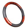 Xihaoer Wood Grain Effect Leather Steering Wheel Cover Wooden for