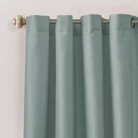 Lush Decor White/Gray Prima Window Curtains Panel Set for Living, Dining Room, Bedroom (Pair), 54 x 84-inch, 54" W x 84" L, Blue & Chocolate