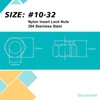 GuoYomm 80PCS #10-32 Nylon Insert Lock Nuts, Stainless Steel 304