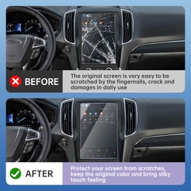 LUWU for 2021-2024 Ford Edge Sync4 Screen Protector 12Inch 2023 2024 Ford Edge Accessories Infotainment Display Ford Edge Screen Protector Foils PET Plastic 2022 Ford Edge Touchscreen Protective