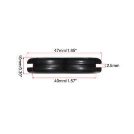 sourcing map Rubber Grommet Round Double-Sided Mount Dia 40 mm ID 35 mm for Wire Protection 8pcs