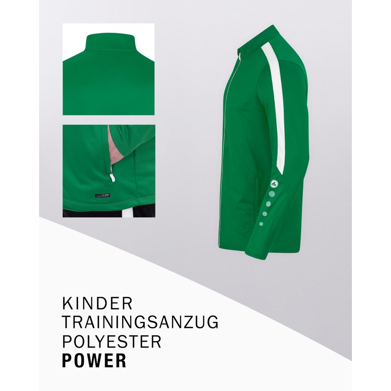JAKO Children's Tracksuit Polyester Power, Sports Green, 116