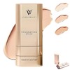 Vivien Beauty Foundation Stick – Korean Multi-Use Double-Ended Makeup Stick, Longwear, Natural Finish, Waterproof & Sweat-Proof for All Skin Types (#2 Natural)