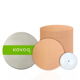 Kovoq Libre 3 Sensor Covers Premium Pack, 25 Pcs Waterproof Adhesive Patches, 1 Pc Reusable Protective Hardshell Cover, Latex-Free and Hypoallergenic, Giftable Tin Box (Tan)