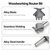 HUHAO 1/2" Shank R10 Seamless Woodworking Router Bit, Arc Bending