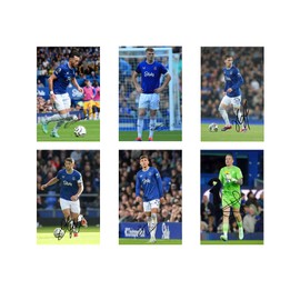 Set of 18 Individual Everton 2024/5 Football Players Signed 6X4 Inch Photo Prints With Pre Printed Signatures That Would Make A Great Gift For Any Fan.