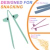 DWEHSHIELD 4 PCS Finger Chopsticks for Gamers - Snack Grabber