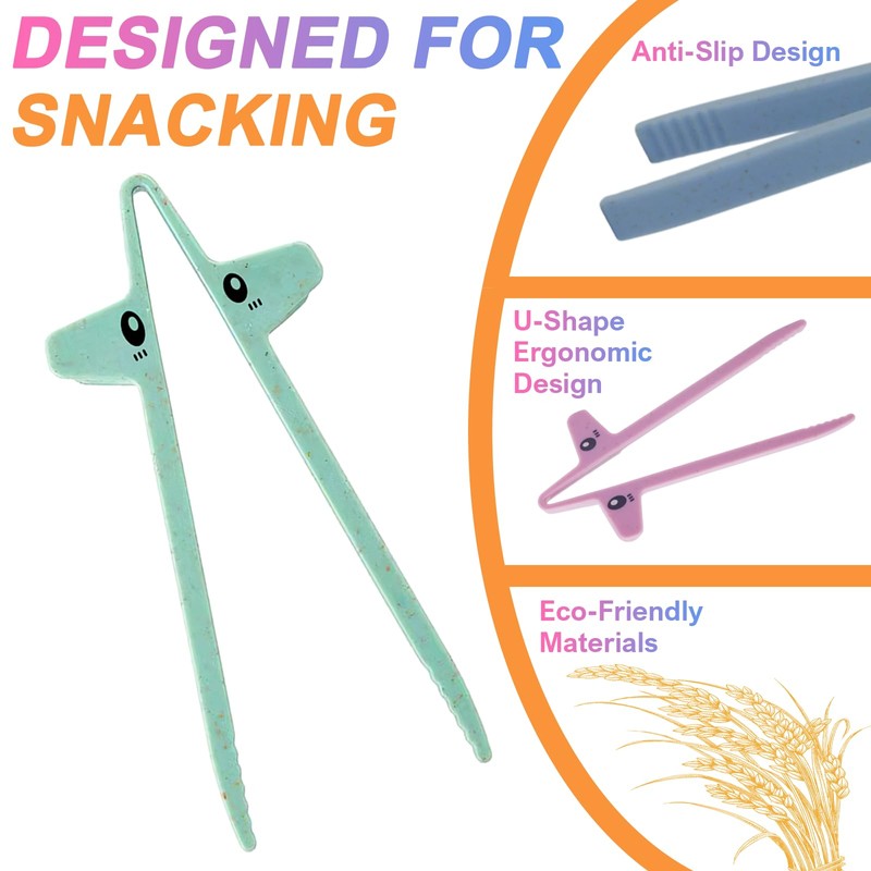 DWEHSHIELD 4 PCS Finger Chopsticks for Gamers - Snack Grabber