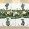 MUUKAIII Pack of 6 Table Runners, Sage Green, 90 x