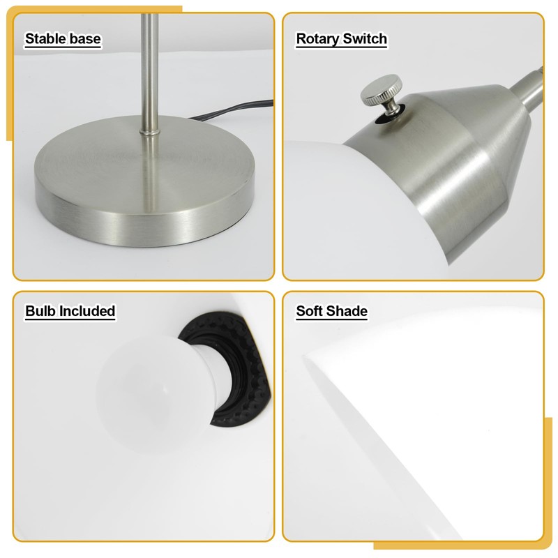 RISLG LED Desk Lamp for Home Office, 3 Levels Dimmable