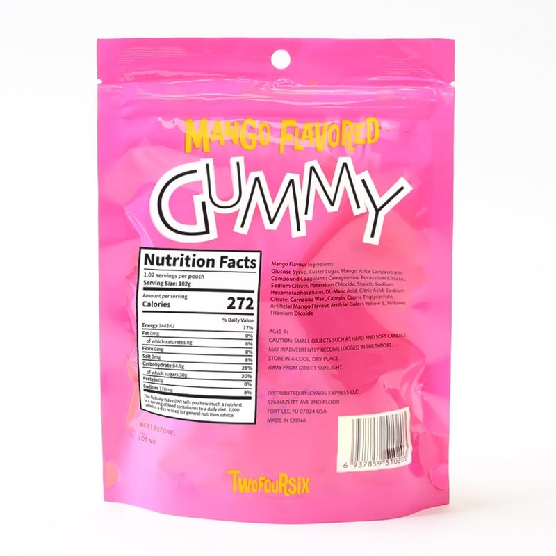 TwoFourSix Mango Gummy Candy – Soft, Chewy Mango Flavor Gummies