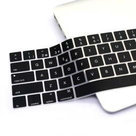 Silicone Keyboard Cover Protector Compatible with MacBook Pro 13 &15 with Touch Bar, Skin Protector for Model A1706/A1707/ A1989/ A1990/A2159, US Layout-Spanish Language (Black)