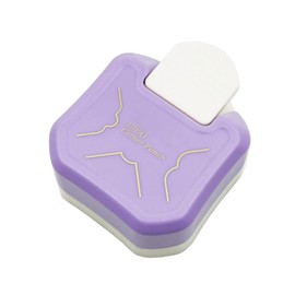 ANNIKEEY 3 in 1 Paper Corner Rounder, 3 Shapes Punches for Paper Crafts, Corner Cutter, Purple