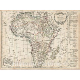 Historic Map : Africa, Vaugondy, 1784 v2, Vintage Wall D?or : 24in x 18in