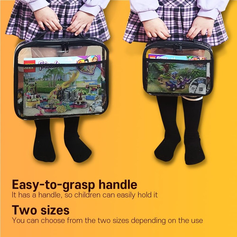 holay 4 Packs PVC Zippered Blocks Set, Toy, Clay, Board