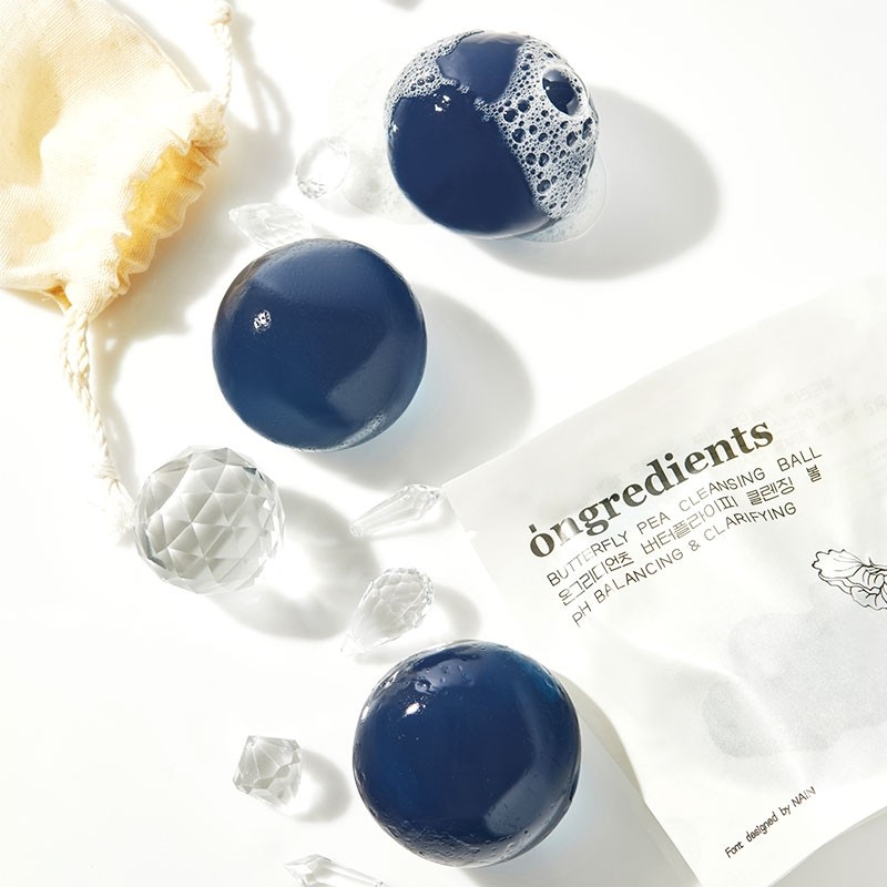 [Antioxidant Face Wash] Ongridients Butterfly Pea Cleansing Ball 110g /