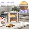 Wieghda Corner Bread box for Kitchen Countertop,Farmhouse Bread Box with