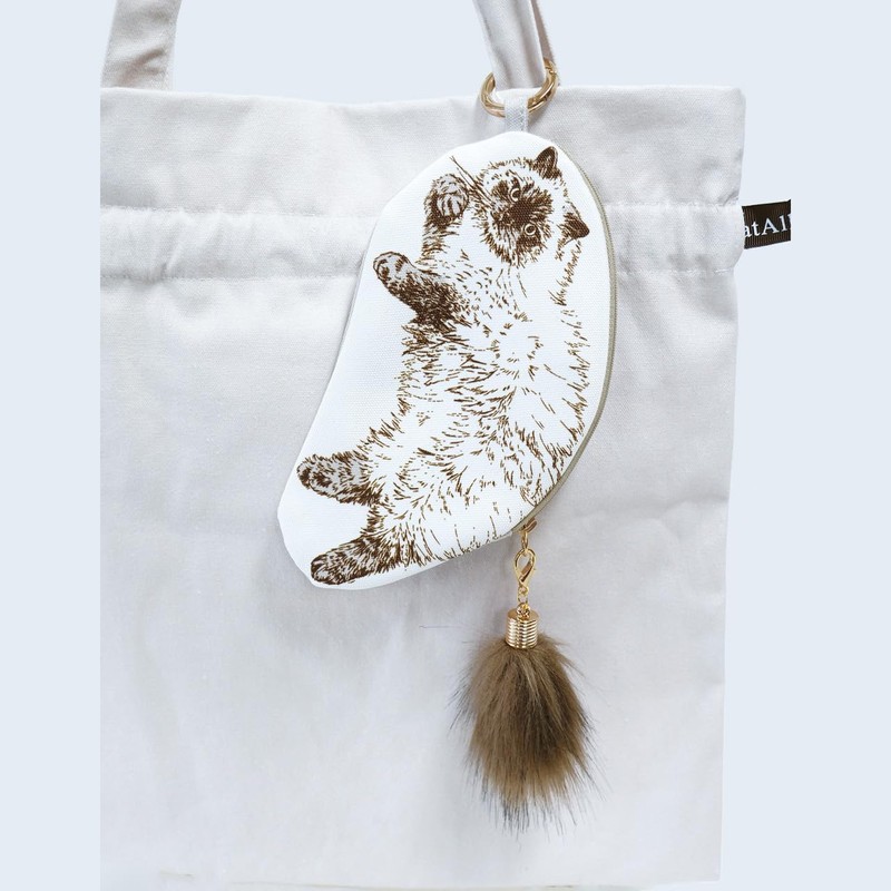 Cat All Cat Die Cut Pouch, Cat Goods, Present, Accessories,