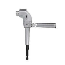 AUCO Durable Right Angle Drill Attachment, Adjustable Drill Adapter, Impact Fit, Max Torque 500 in-lbs (56.5 Nm), All Metal Body & Steel Gear, For Use with Cordless Drill and Impact Driver