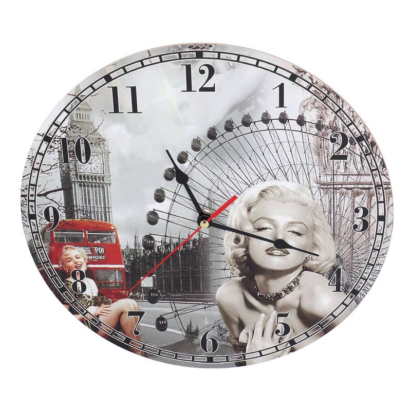 Wall Clock Antique Non Ticking Round Wall Clock Wooden Arabic