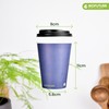 BIOFUTURE Biodegradable Coffee Cups - Disposable Paper Cups with Lids