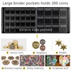 Coin Collection Supplies Holder Book for Collectors, 300 Pockets Coin