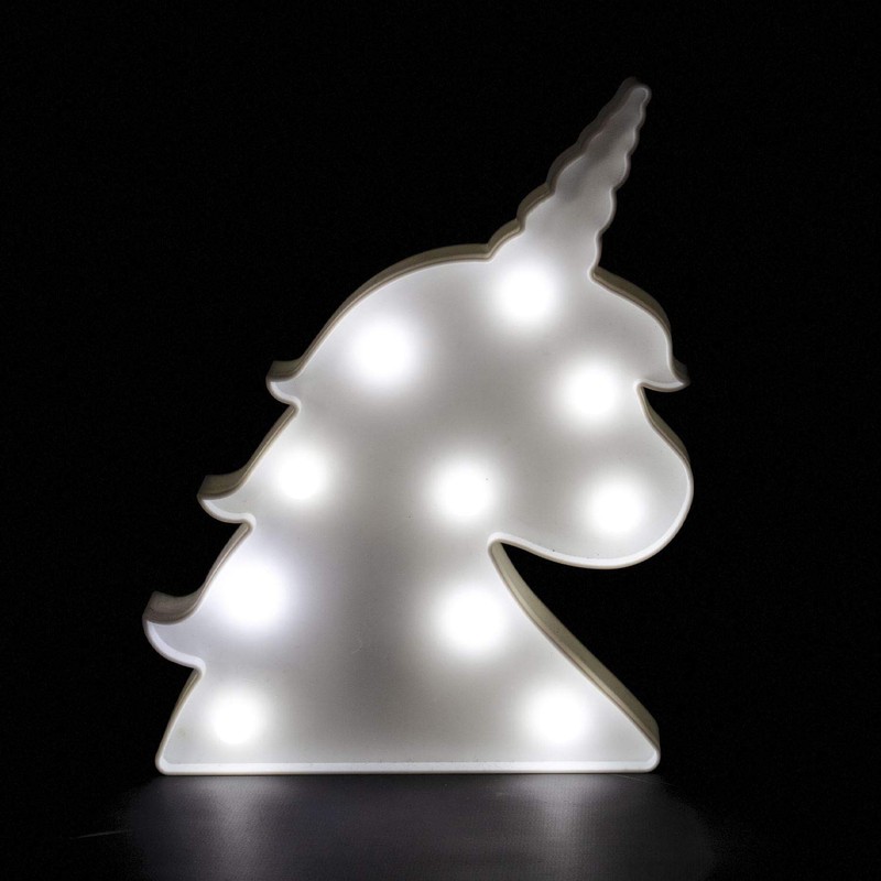 Fizz Creations Unicorn Marquee Light, White, 25cm Height, 22cm Width