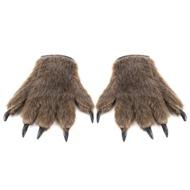 QCHOMEE Halloween Cute Gloves, Dinosaur Gloves, Mokofuwa Paw Animal, Monster, Animal, Cosplay Gloves, Costume, Costume, Kigurumi, Transformation Goods, Warm Gloves, For Adults, Children, Christmas,