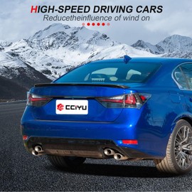 cciyu Rear Trunk Lip Spoiler Wing Fits for 2016-2020 For Lexus For GS F,2016-2017 For Lexus For GS200t,2013-2020 For Lexus For GS350 Racing Trunk Spoiler(ABS Glossy Black)