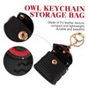 DOITOOL Owl Earbud Bag for Headphones Pu Leather Carrying Case