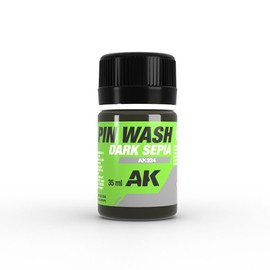 AK Interactive Weathering Paint, Dark Sepia Pin Wash
