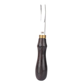 Leather Edge Beveler, Portable Leather Edge Beveler with Wooden Handle, 4/6/8/10 mm Wide Mouth, Sharp Leather Skiver Edge Slide, DIY Craft Tool for Leather Crafts, (Black