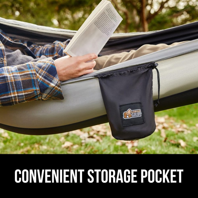 Gorilla Grip Durable Portable Camping Hammock, Holds 400lbs with Heavy