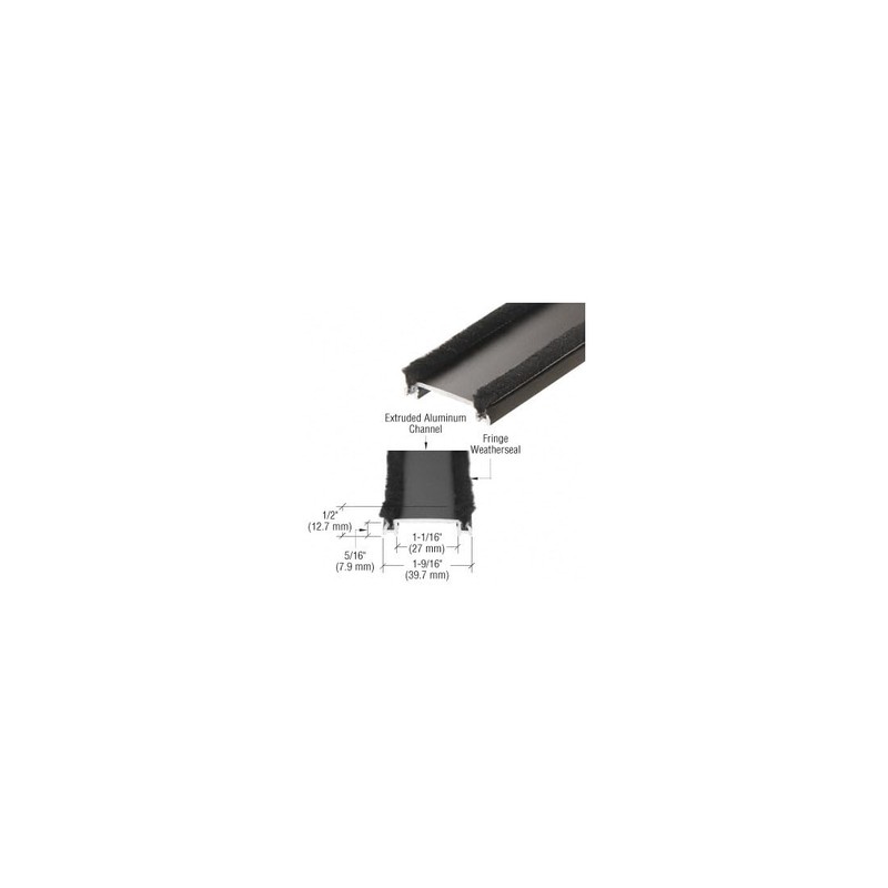 CRL HP35722 84" Bronze Anodized Wide Commercial Door Astragal with
