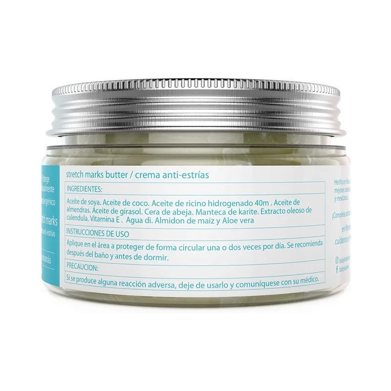 Crema Anti Estrias Natural Para Embarazo 90ml Cuidado Piel Neutra