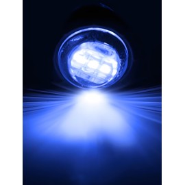 STODER 3/4 Inch Trailer Marker, LED Side Marker Lights, Heavy Duty Waterproof Clearance Lights for Trailers, Trucks, RVs, Buses, Vans - Durable & Bright for Enhanced Safety(Blue 12pack, 12V)