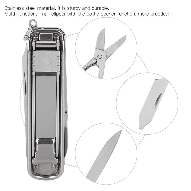 Outdoor Multi Functional Portable Nail Scissors Folding Stainless Steel Nail
