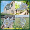 10-Pack Silver Reflective Bird Repellent Wind Spinners with 40" Hanging