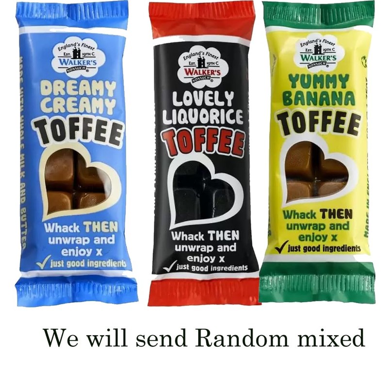 Generic VIMIX Various Flavour Walkerss Nonsuch Toffee Bars 50g (12