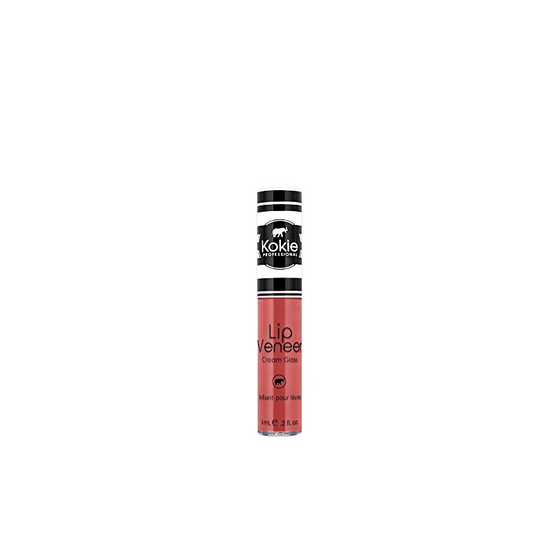 Kokie Cosmetics Lip Veneer Cream Lip Gloss, Tease, 0.2 Fluid
