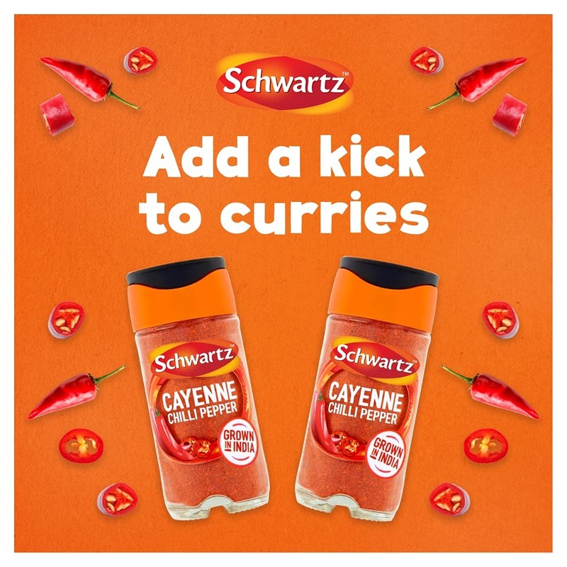 Schwartz Cayenne Chilli Pepper 26 G | Jar | Pack