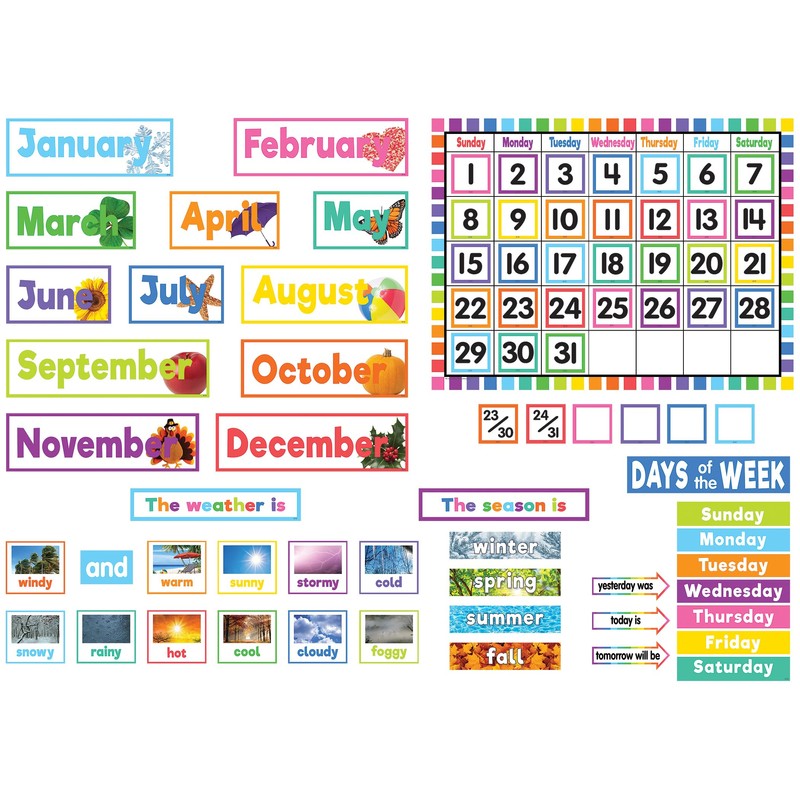 Colorful Calendar Bulletin Board